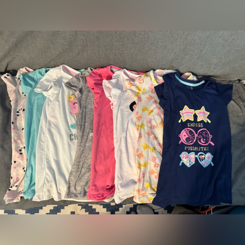 Kids Pajamas Nightgowns Set - Multicolor (8 gowns)